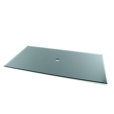 Image of 12" X 24" Rectangular Tempered Grey Glass Burner Cover