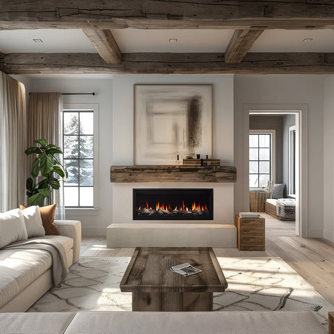 Image of SimpliFire Allusion Edge 50" Linear Electric Recessed Fireplace | SF-ALLE50