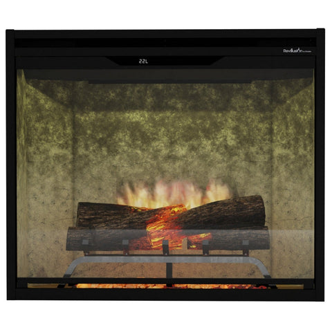 Image of Dimplex Revillusion® 30-Inch Built-In Electric Fireplace - Weathered Concrete Backer Panels - REV30-WC | 500005131