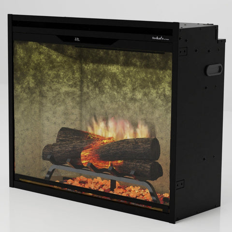 Image of Dimplex Revillusion® 30-Inch Built-In Electric Fireplace - Weathered Concrete Backer Panels - REV30-WC | 500005131