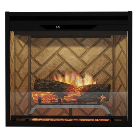 Image of NEW! Dimplex Revillusion® 24-Inch Built-In Electric Fireplace - Herringbone Backer Panels - REV24-HB | 500005733