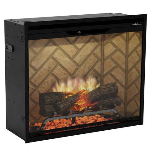 Image of Dimplex Revillusion® 30-Inch Built-In Electric Fireplace - Herringbone Backer Panels - REV30-HB | 500005734