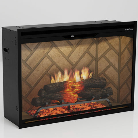 Image of Dimplex Revillusion® 36-Inch Built-In Electric Fireplace - Herringbone Backer Panels - REV36-HB | 500005735