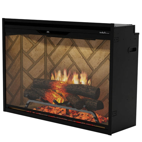 Image of Dimplex Revillusion® 36-Inch Built-In Electric Fireplace - Herringbone Backer Panels - REV36-HB | 500005735
