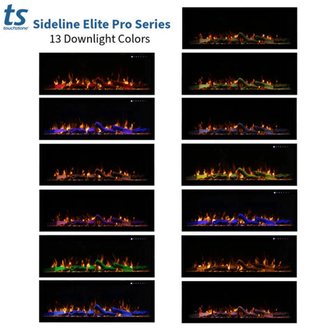 Image of Touchstone Sideline Elite Pro 60-inch Black Smart Electric Fireplace | 80058