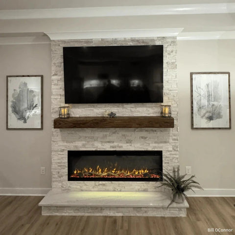 Image of Touchstone Sideline Elite Pro 60-inch Black Smart Electric Fireplace | 80058