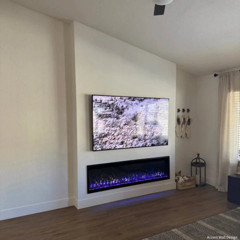 Image of Touchstone Sideline Elite Pro 72-inch Black Smart Electric Fireplace | 80059