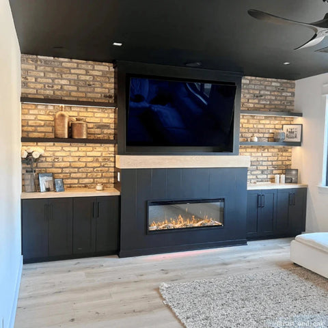 Image of Touchstone Sideline Elite Pro 42-inch Black Smart Electric Fireplace | 80061