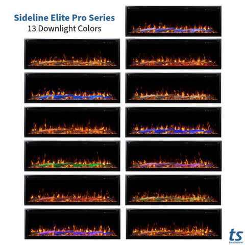 Image of Touchstone Sideline Elite Pro 84-inch Black Smart Electric Fireplace | 80062