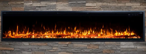 Image of Touchstone Sideline Elite Pro 100-inch Black Smart Electric Fireplace | 80063