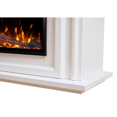 Image of Touchstone Sideline Elite Pro 50-inch White semi-gloss MDF Smart Electric Fireplace with Encase Surround Mantel | 91004