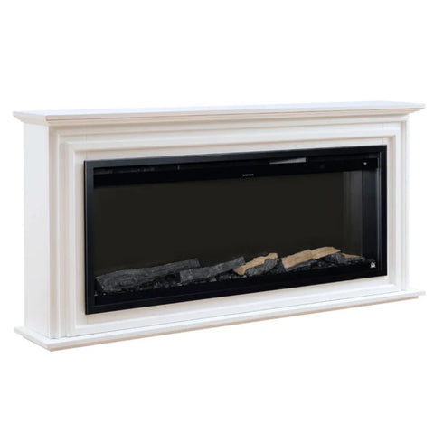 Image of Touchstone Sideline Elite Pro 50-inch White semi-gloss MDF Smart Electric Fireplace with Encase Surround Mantel | 91004