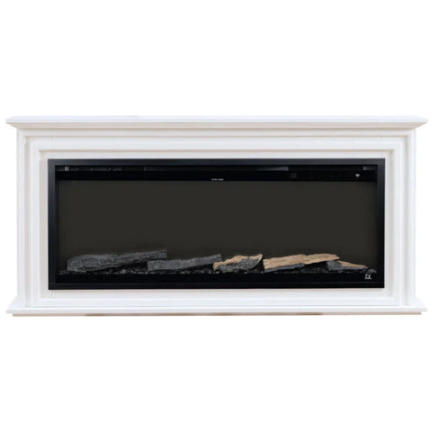 Image of Touchstone Sideline Elite Pro 50-inch White semi-gloss MDF Smart Electric Fireplace with Encase Surround Mantel | 91004
