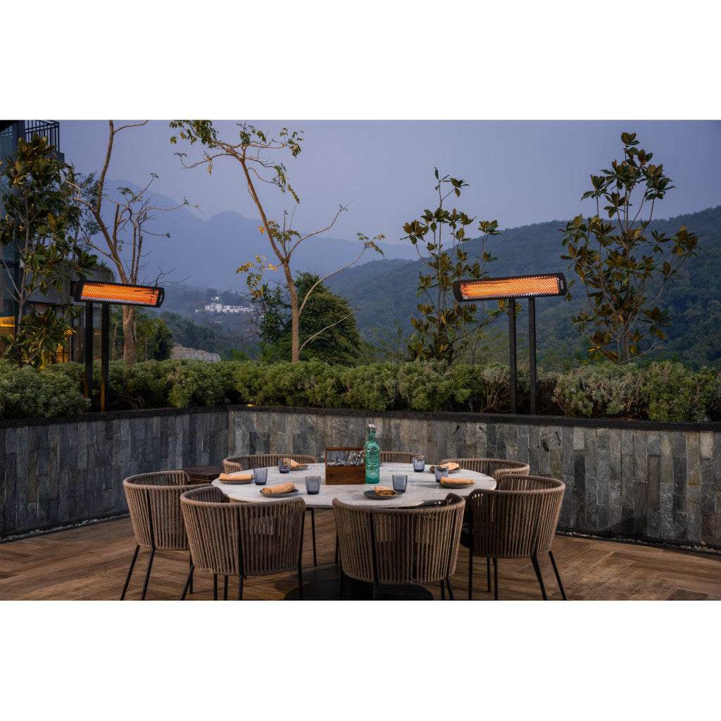 Bromic Heating 44" Tungsten Smart-Heat Electric Double Element Heater 2000W 220-240V Black | BH0420030