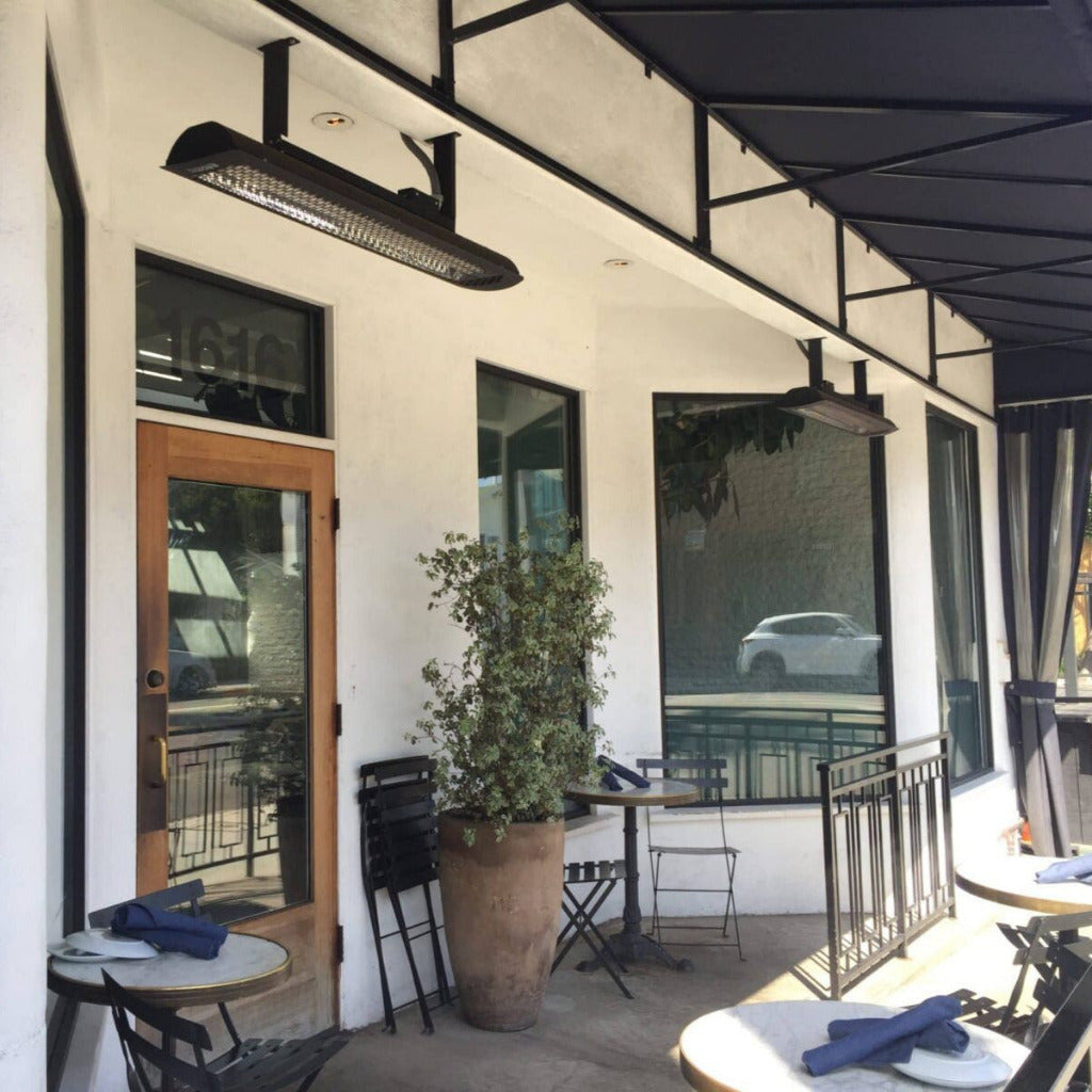 Bromic Heating 44" Tungsten Smart-Heat Electric Double Element Heater 2000W 220-240V Black | BH0420030