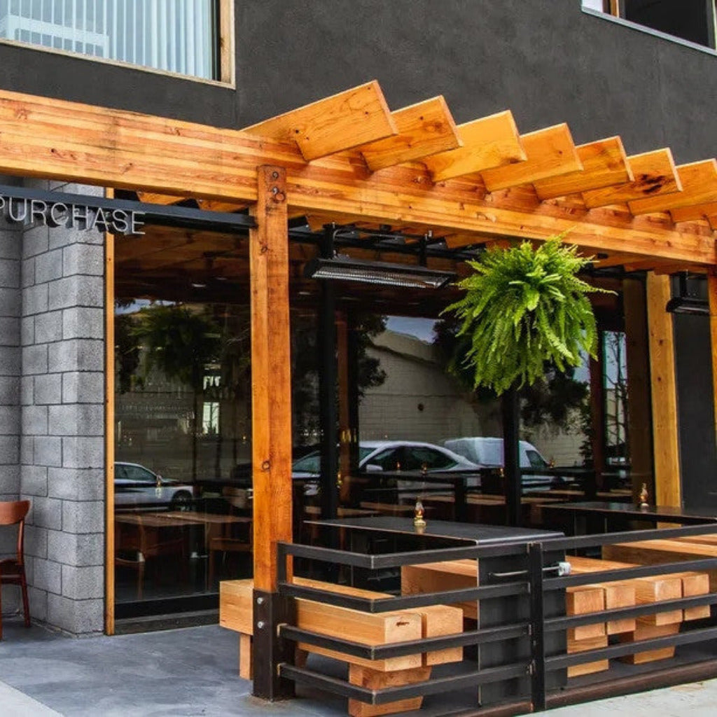 Bromic Heating 44" Tungsten Smart-Heat Electric Double Element Heater 2000W 220-240V Black | BH0420030