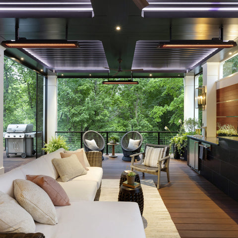 Image of Bromic Heating 44" Tungsten Smart-Heat Electric Double Element Heater 2000W 220-240V Black | BH0420030