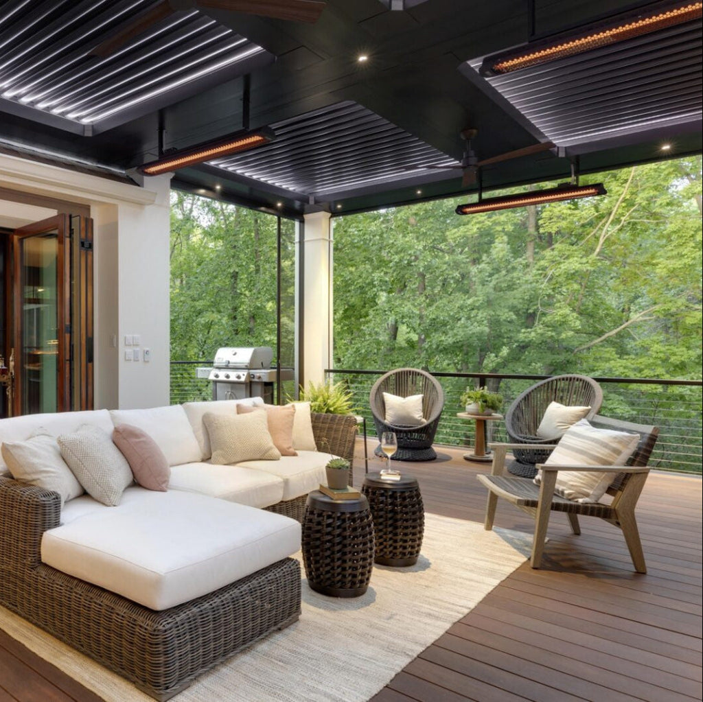 Bromic Heating 56" Tungsten Smart-Heat Electric Double Element Heater 3000W 220-240V Black | BH0420031