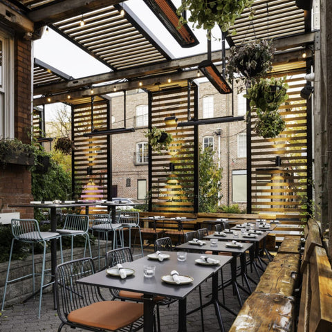 Image of Bromic Heating 56" Tungsten Smart-Heat Electric Double Element Heater 6000W 220-240V Black | BH0420033