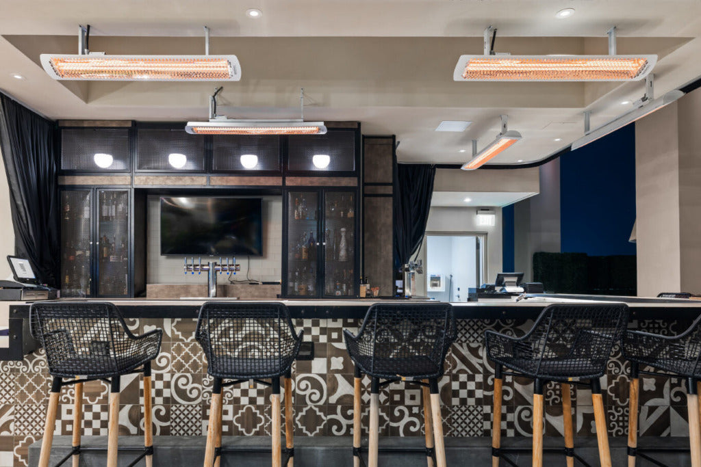 Bromic Heating 44" Tungsten Smart-Heat Electric Double Element Heater 4000W 208V White | BH0420037