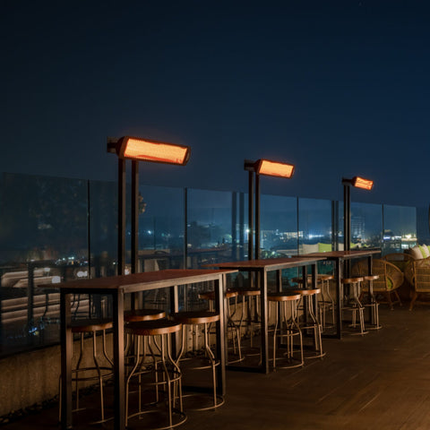 Bromic Heating 56" Tungsten Smart-Heat Electric Double Element Heater 3000W 208V Black | BH0420038