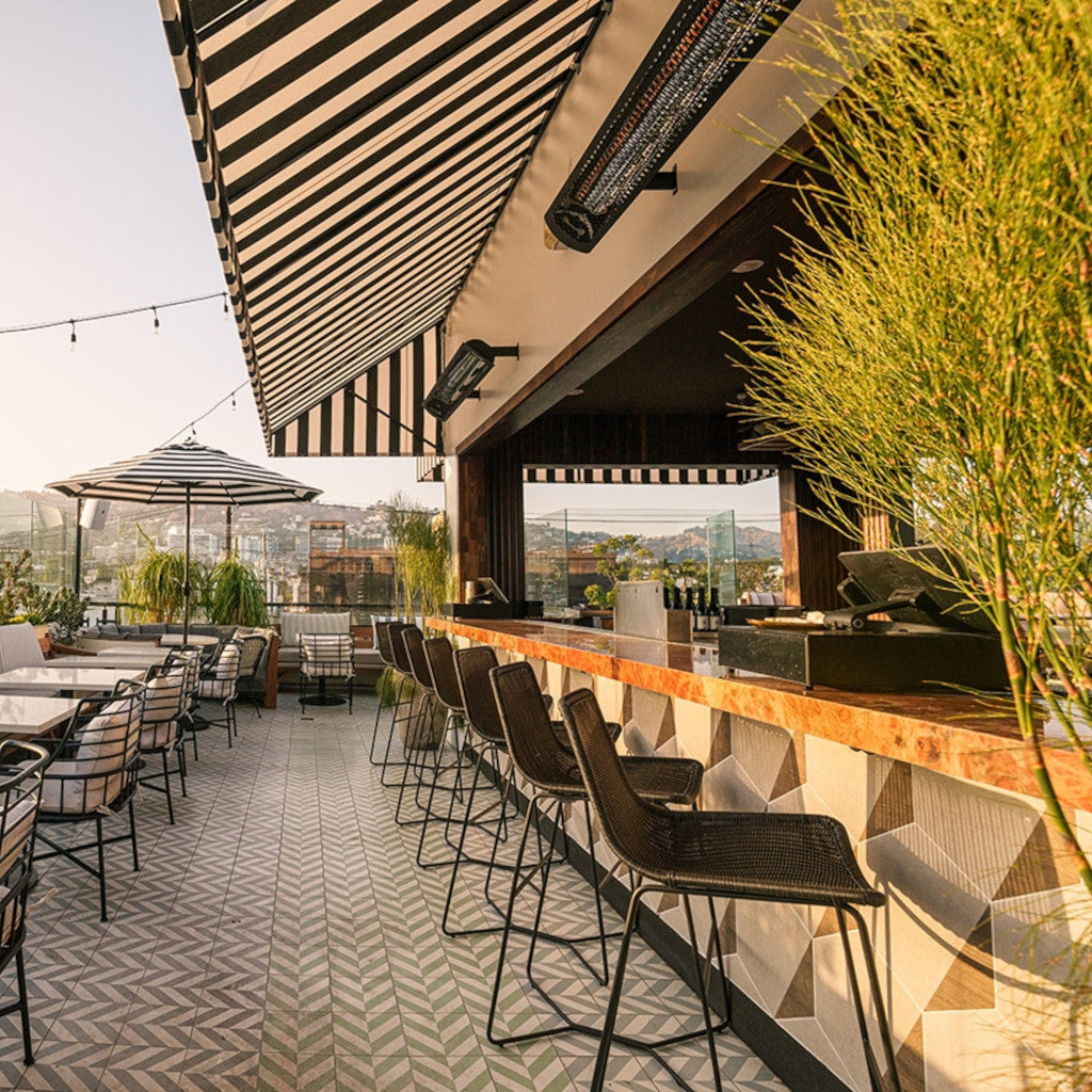 Bromic Heating 44" Tungsten Smart-Heat Electric Double Element Heater 4000W 277V Black | BH0420042