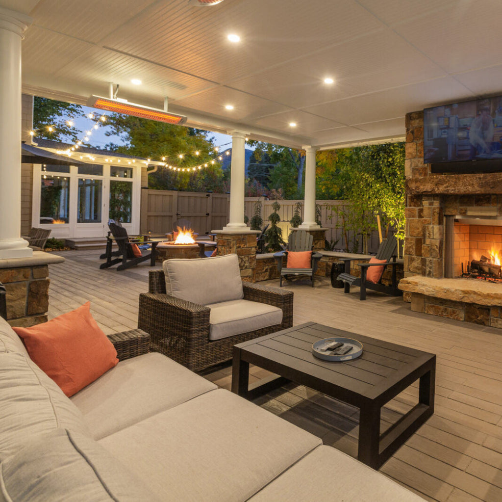 Bromic Heating 44" Tungsten Smart-Heat Electric Double Element Heater 4000W 277V White | BH0420044