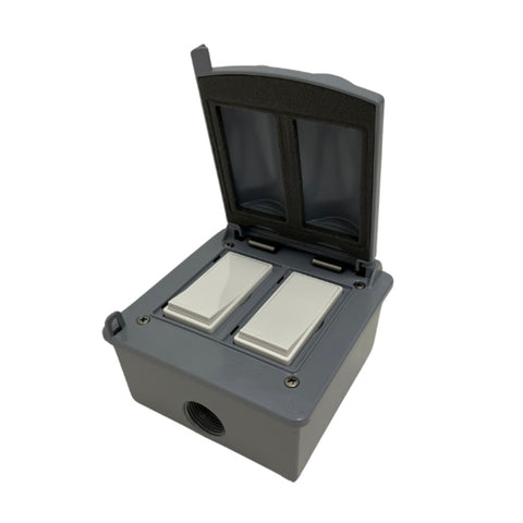 Bromic Manual Wall Switch 20 AMP 120-277V 2CH Outdoor Kit | BH3130082