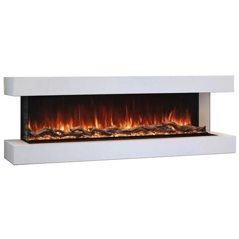 Image of Modern Flames White Ready to Finish LPM-6816 Premium Wall Mounted Cabinet | WMC-68LPM-RTF