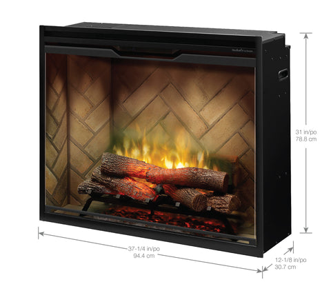Image of Dimplex Revillusion® 36" Portrait Built-In Electric Fireplace - RBF36P-FG | 500002398