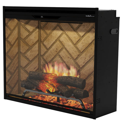 Image of NEW! Dimplex Revillusion® 36-Inch Portait Built-In Electric Fireplace - Herringbone Backer Panels - REV36P-HB | 500005736