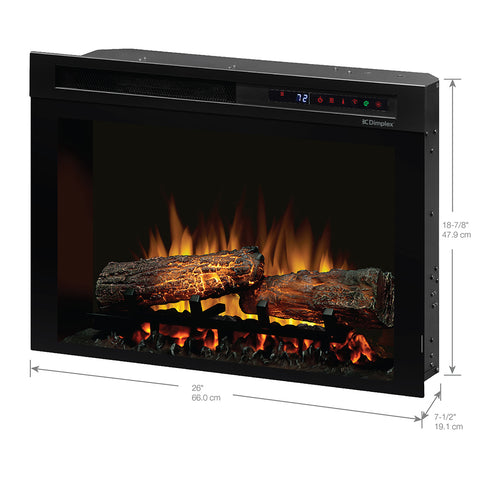 Image of Dimplex Nova XHD Plug-In 26" Electric Firebox with Logs - Realogs | XHD26L