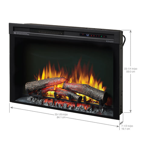 Image of Dimplex Nova XHD Plug-In 33" Electric Firebox with Logs - Realogs | XHD33L