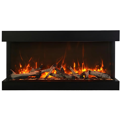 Image of Amantii 40" Tru View XL XT 3 Sided Glass Electric Fireplace | 40-TRV-XL-XT
