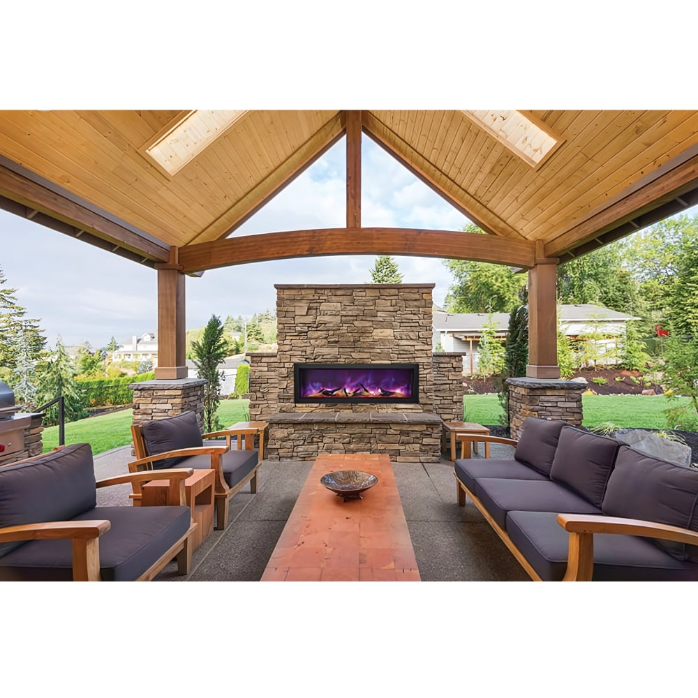 Amantii Panorama BI Series 50" Deep Smart Electric Fireplace | BI-50-DEEP-OD