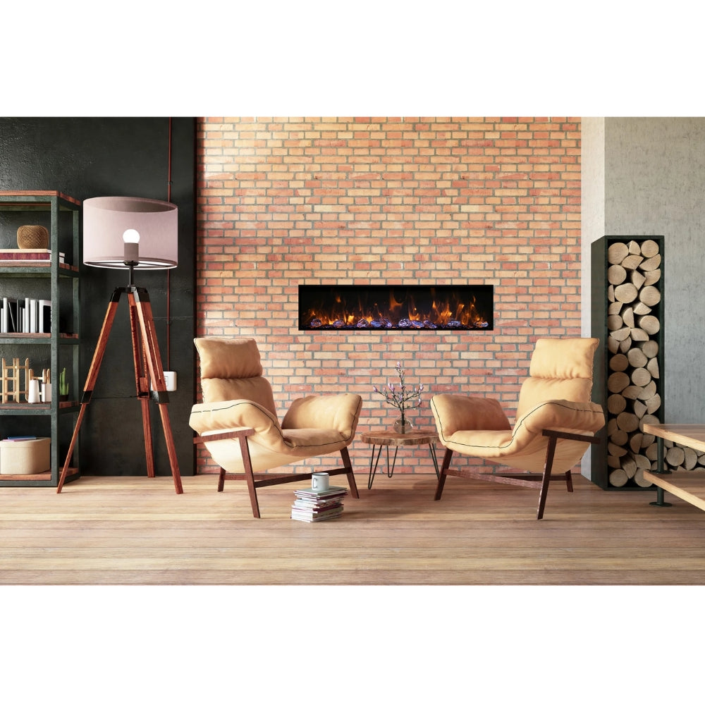 Amantii Panorama BI Series 72" Deep Smart Electric Fireplace | BI-72-DEEP-OD
