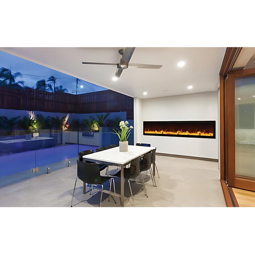Amantii Panorama BI Series 88" Deep Smart Electric Fireplace | BI-88-DEEP-OD