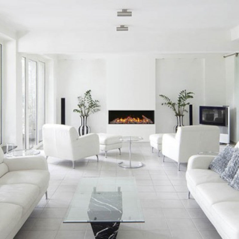 Amantii Tru-View Slim 50" Indoor/Outdoor Built-In 3-Sided Glass Smart Electric Fireplace | 50-TRV-SLIM