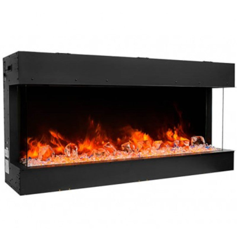 Amantii Tru-View Slim 60" Indoor/Outdoor Built-In 3-Sided Glass Smart Electric Fireplace | 60-TRV-SLIM