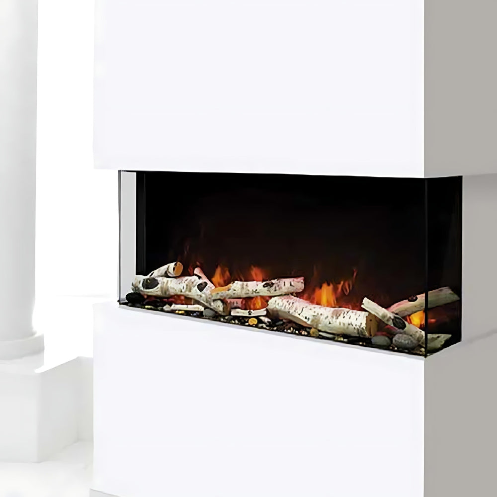 Amantii Tru-View XL 40" Deep Indoor/Outdoor 3-Sided Glass Smart Electric Fireplace | 40-TRU-VIEW-XL