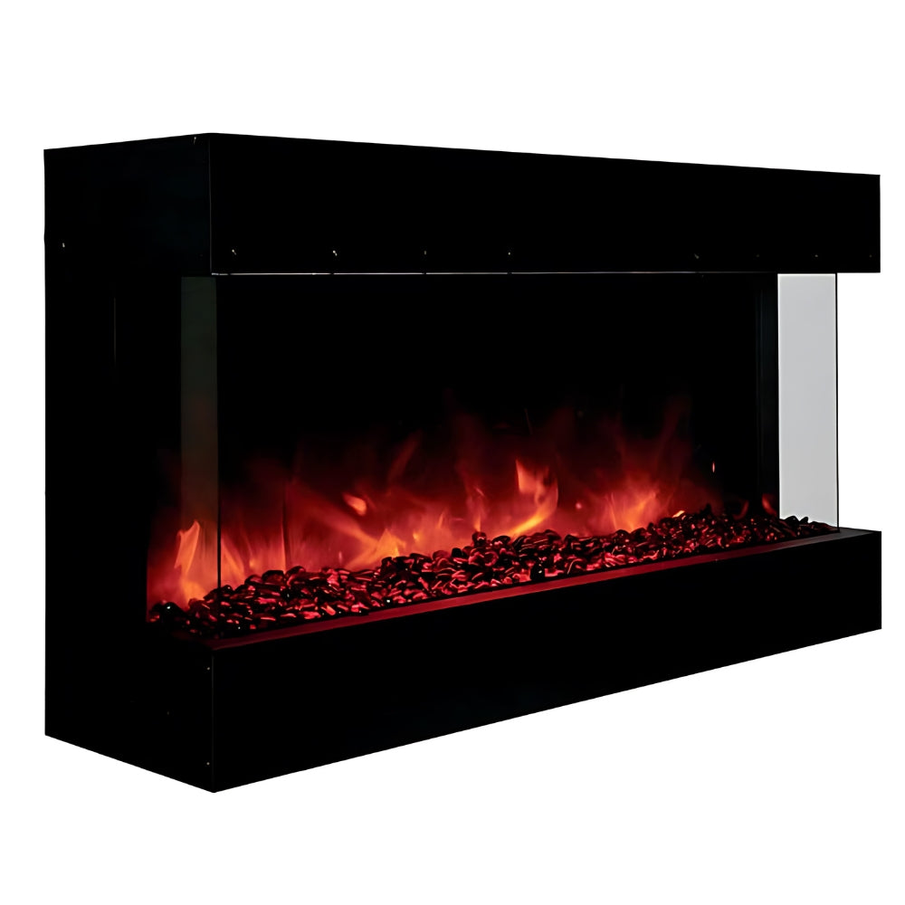 Amantii Tru-View XL 40" Deep Indoor/Outdoor 3-Sided Glass Smart Electric Fireplace | 40-TRU-VIEW-XL