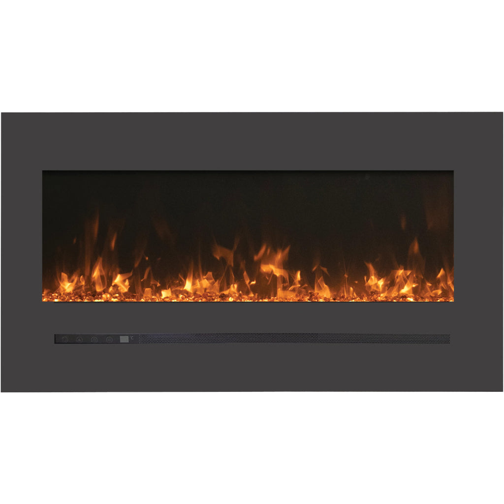 Amantii WM-FML-STL Linear 34" Electric Fireplace | WM-FML-34-4023-STL