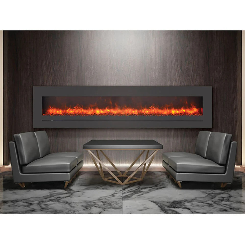 Amantii WM-FML-STL Linear 34" Electric Fireplace | WM-FML-34-4023-STL