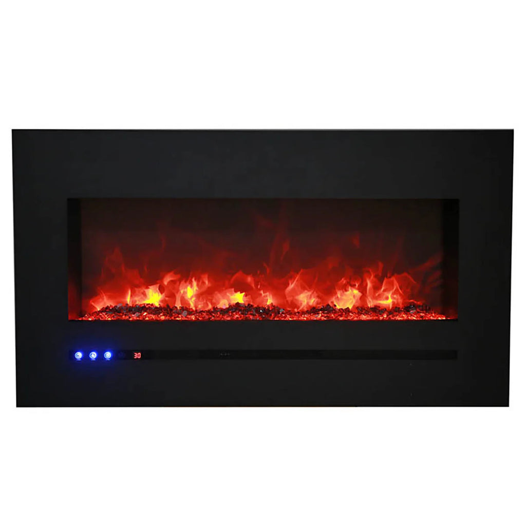 Amantii WM-FML-STL Linear 34" Electric Fireplace | WM-FML-34-4023-STL