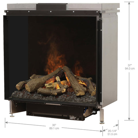 Image of Dimplex e-MatriX 35" Singled-Sided Built-in Electric Firebox | FEF3226L1
