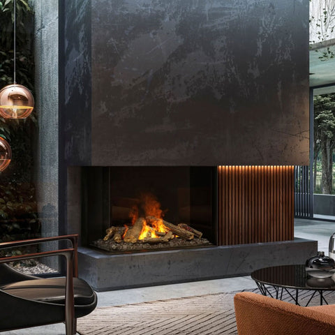 Image of Dimplex e-MatriX 37" Two-Sided Built-in Electric Firebox, Left-facing | FEF3226L2L