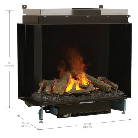 Image of Dimplex e-MatriX 37" Two-Sided Built-in Electric Firebox, Left-facing | FEF3226L2L