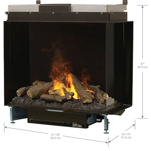 Image of Dimplex e-MatriX 37" Two-Sided Built-in Electric Firebox, Right-facing | FEF3226L2R