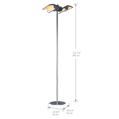 Image of Dimplex Indoor/Outdoor Electric Infrared Heater, Permanent Location Floor Stand | DSHSTAND