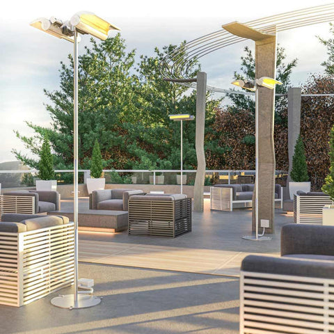 Image of Dimplex Indoor/Outdoor Electric Infrared Heater, Permanent Location Floor Stand | DSHSTAND